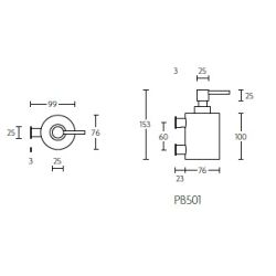 PIET BOON PB501 zeepdispenser muurbevestiging - PVD licht brons
