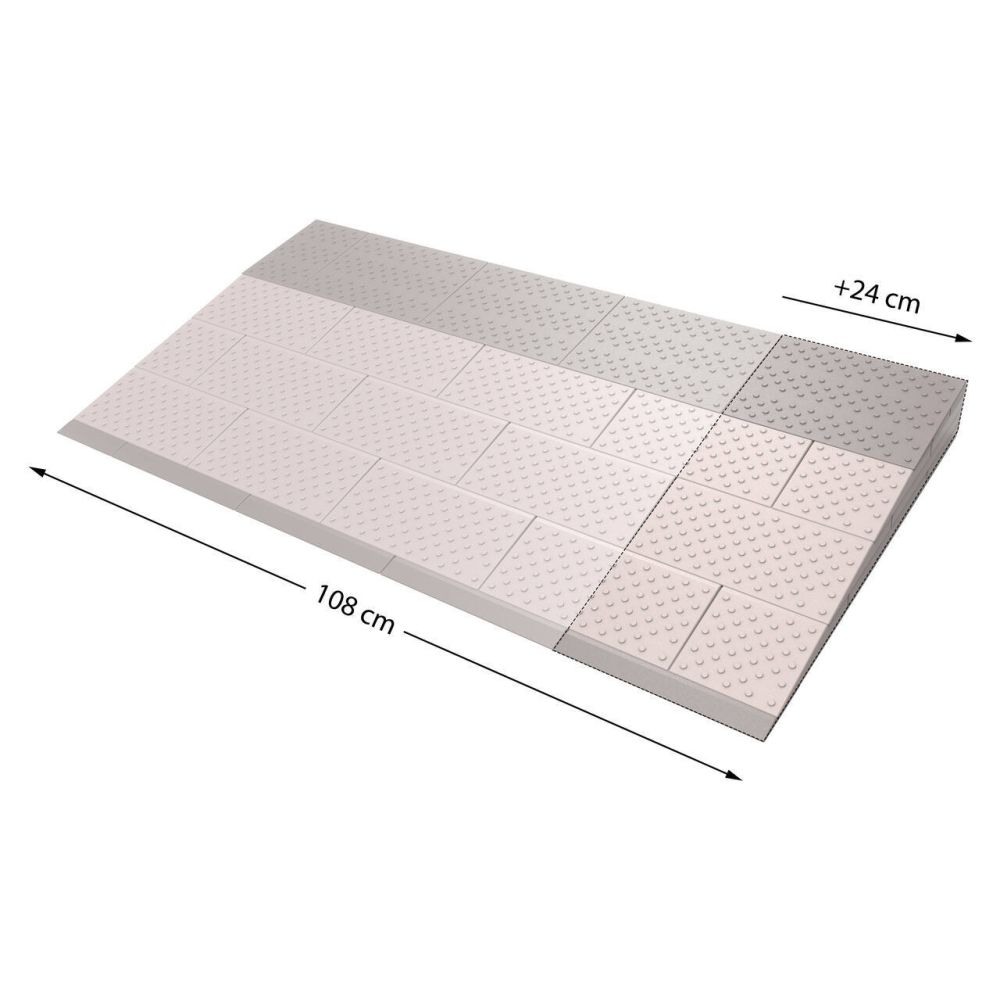 SecuCare drempelhulp - 4 verbredingsset naar 108 cm - grijs/bruin