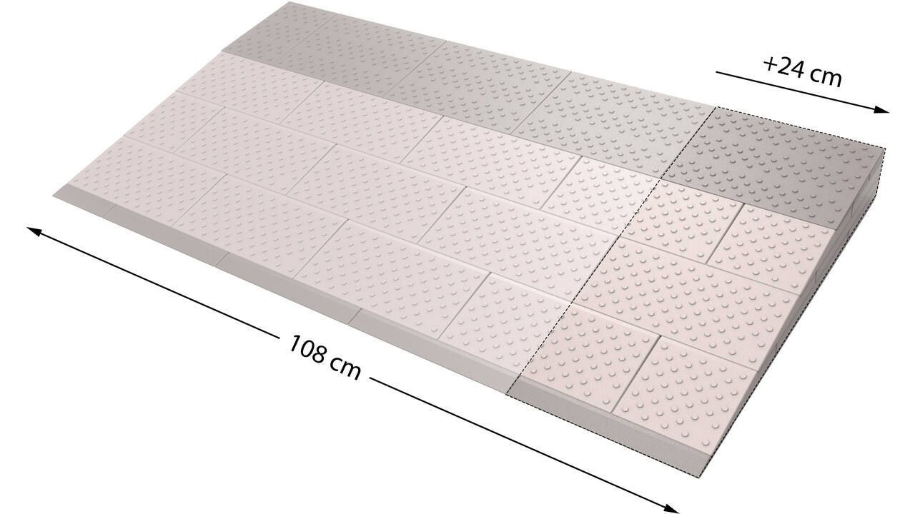 SecuCare SecuCare drempelhulp - 4 verbredingsset naar 108 cm - grijs/bruin