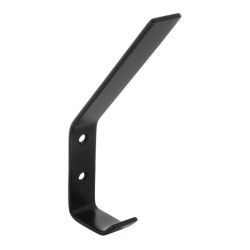 Intersteel Kapstokhaak gebogen 140x80mm - Zwart