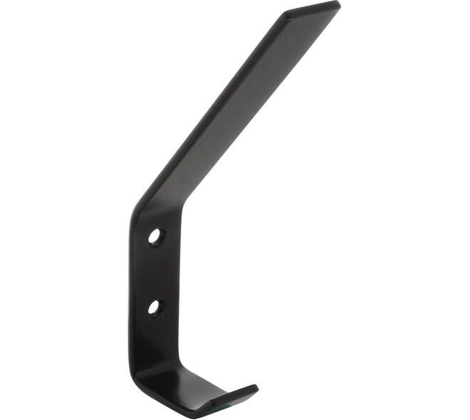 Intersteel kapstokhaak gebogen 140x80mm - zwart