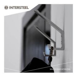 Intersteel kapstokhaak recht gegoten - RVS mat