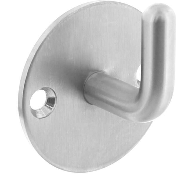 Intersteel jashaak op ronde achterplaat ø45mm - RVS