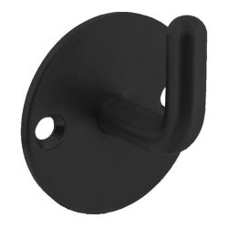 Intersteel jashaak op ronde achterplaat ø45mm - Zwart