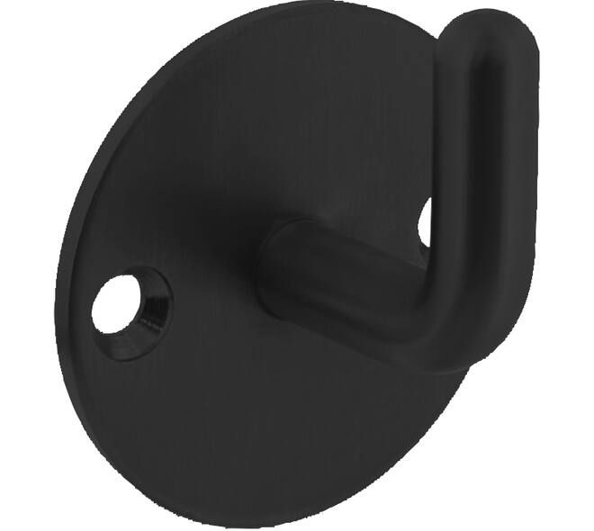 Intersteel jashaak op ronde achterplaat ø45mm - zwart